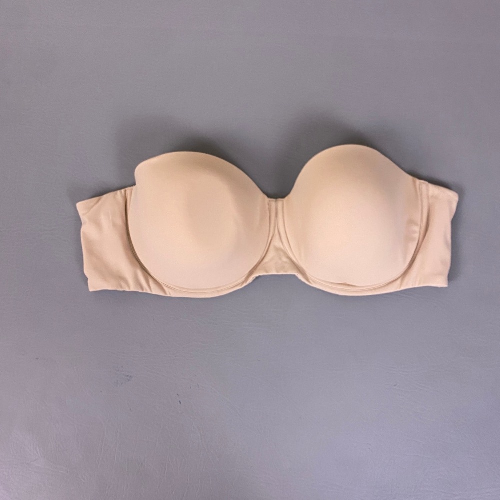 SKIMS Fits Everybody Strapless Underwire Bra 44B Sand Nude Padded 283336
